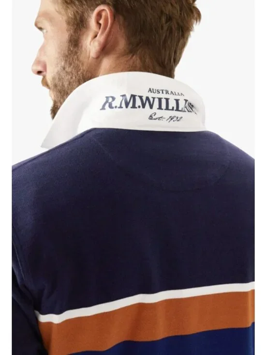 R.M. WILLIAMS Culburra Collared Rugby Shirt XXL Preppy Sport Casual Retro - Picture 2 of 14